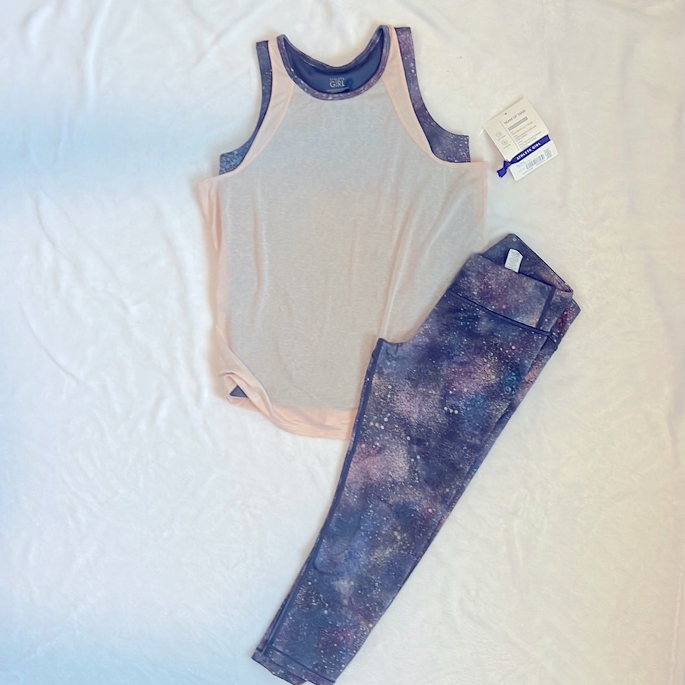 Athleta Girl Chit Chat Leggings (531693) and Matching Top (589470)